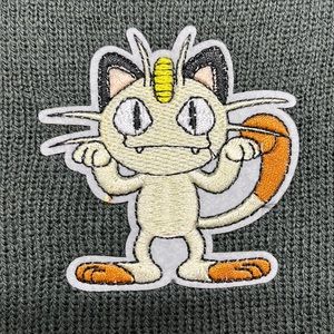 Gray Pokémon Meowth beanie